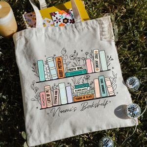 Custom book name Tote Bag for Book Lover, Customized Bookish Tote, Custom your name tote bag