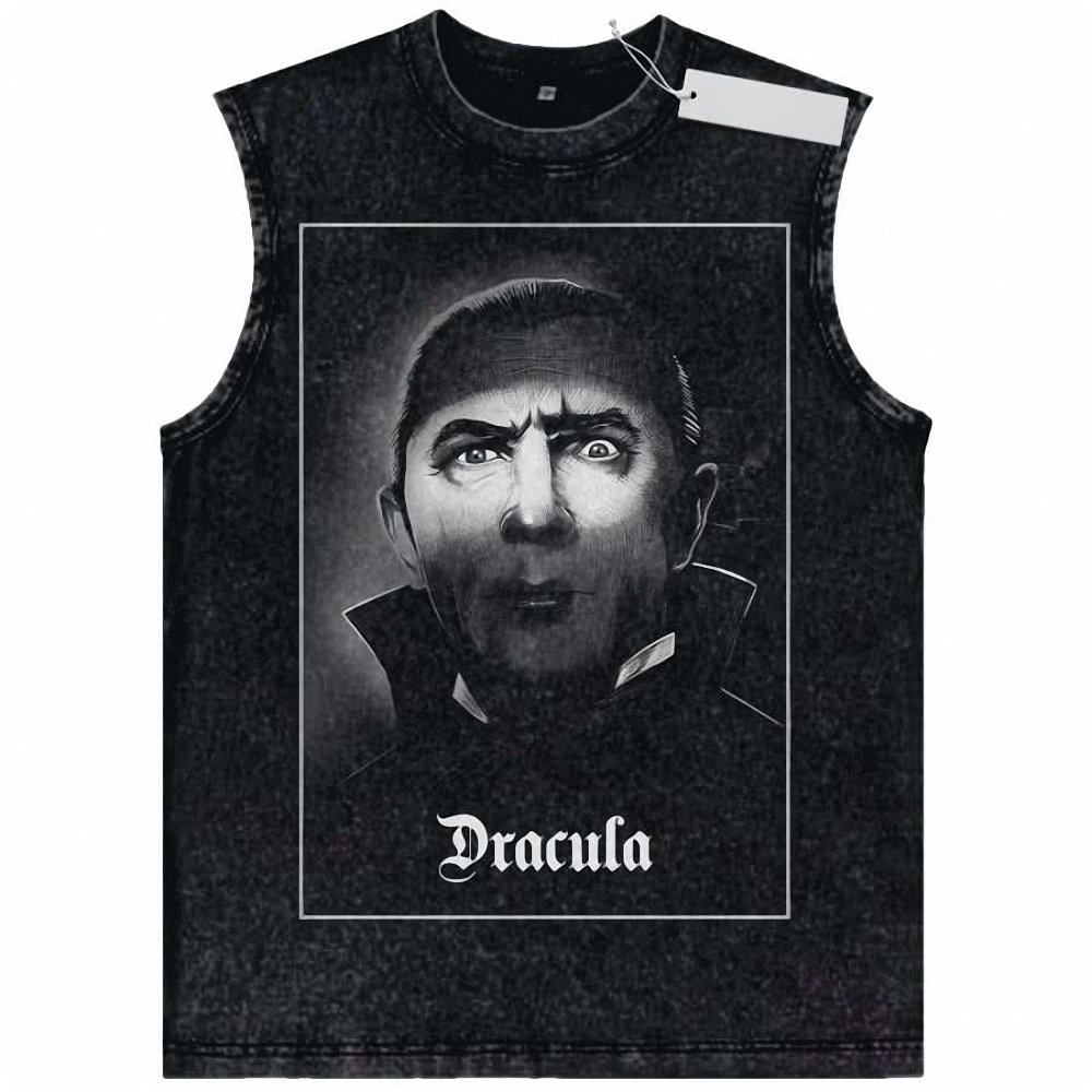 Dracula Tank Top, Halloween Tank Top, Horror Tank Top, Vintage Tank Top