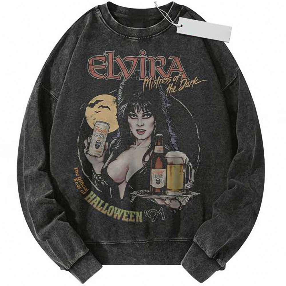 Elvira Mistress of the Dark Sweatshirt, Halloween Sweatshirt, Horror Sweatshirt, Vintage Sweater
