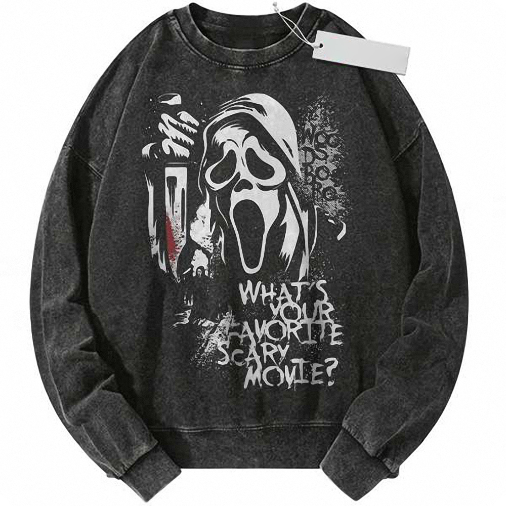 Ghostface Sweatshirt, Scream Sweatshirt, Halloween Sweatshirt, Horror Sweatshirt, Vintage Sweater