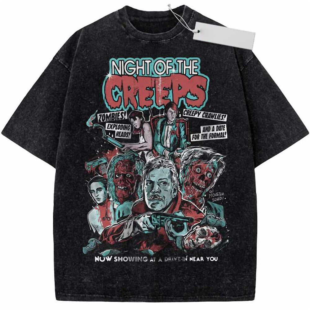 Night of the Creeps Shirt, Halloween Shirt, Horror Movie Shirt, Vintage T-Shirt