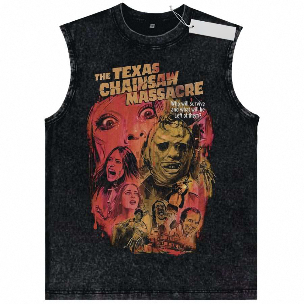 The Texas Chain Saw Massacre Tank Top, Halloween Tank Top, Horror Movie Tank Top, Vintage Tank Top
